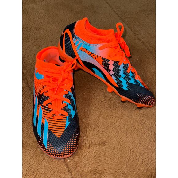 Adidas X SpeedPortal Messi.3 FG J Soccer Cleats Youth Size 2-5 Orange Blue Black - Picture 9 of 11